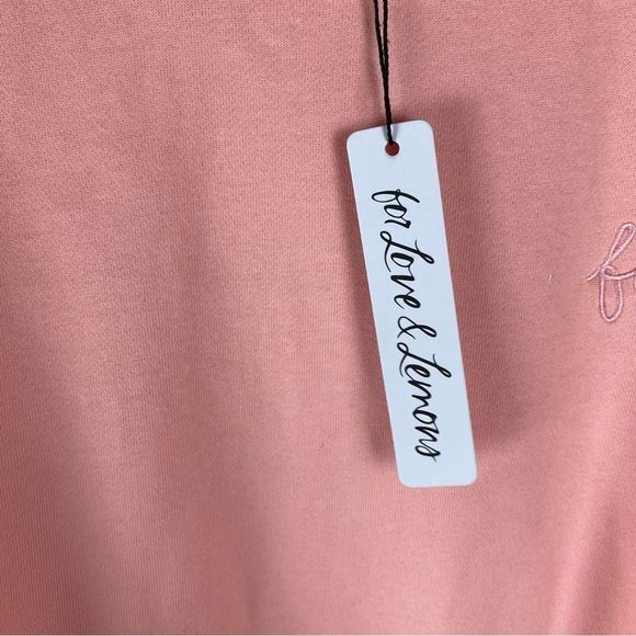 For Love & Lemons Alex Logo Embroidered Sweatshirt NWT - Picture 8 of 8